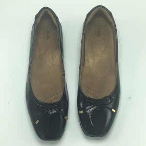 Clarks Artisan Black Patent Leather Flats